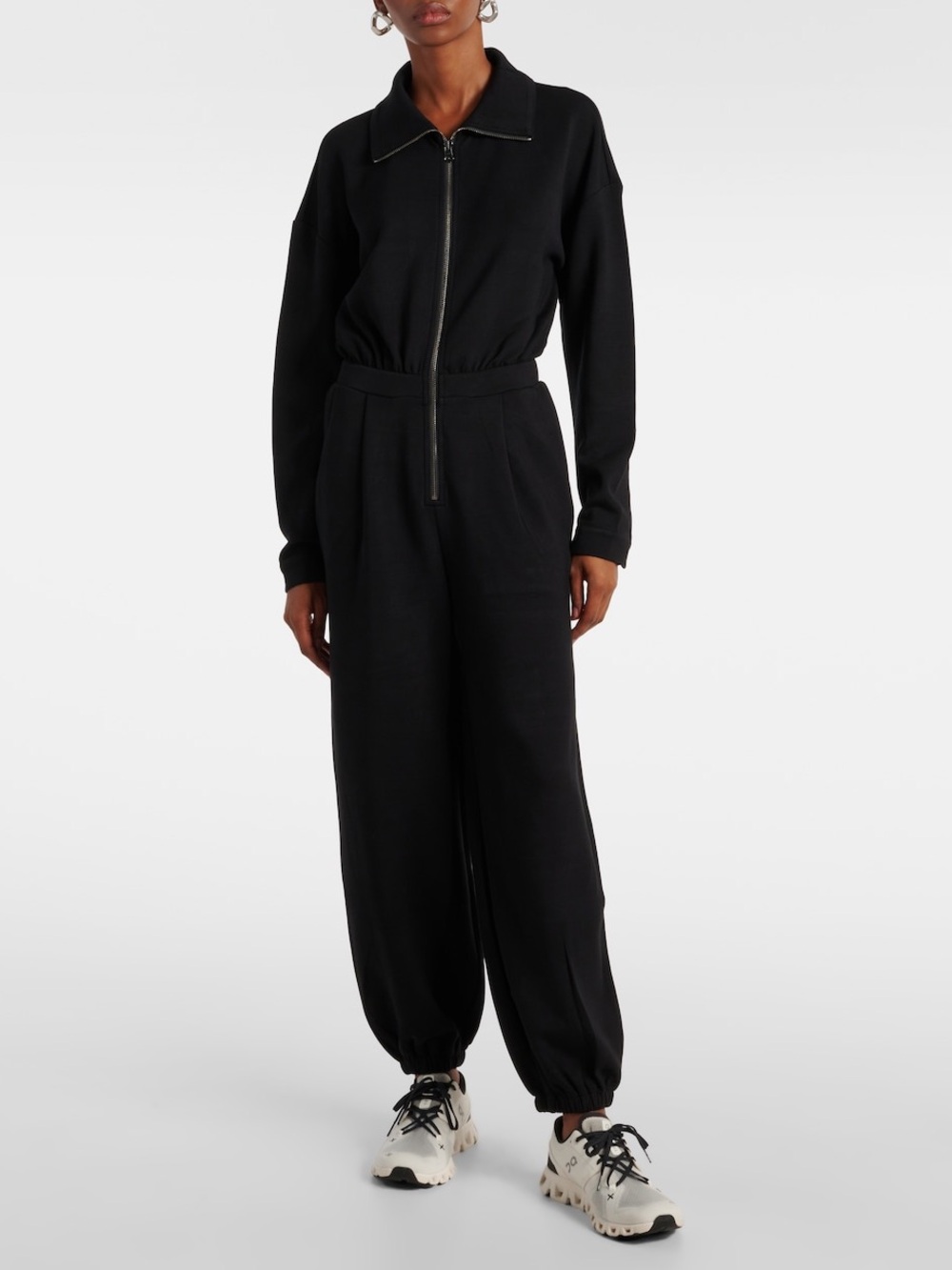 Varley Black Zip-Front Jessie Jumpsuit